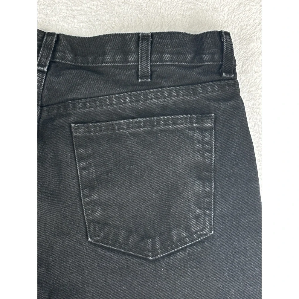 George Jeans Mens Black Straight Leg Mid Rise Jeans Size 36x32‎